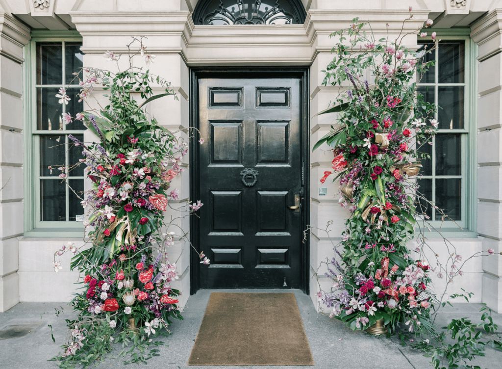 Flower pillars by Ace in Full Bloom for Art in Bloom DC